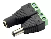 Pack X10 U Plug Par Macho Y Hembra Alimentacion Camara  