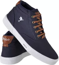 Bota Sapatenis Lona 100% Algodao Marinho Polo Joy Tenis