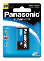 Pila Panasonic Carbon Zinc Azul 9v 6f22-9v Rectangular