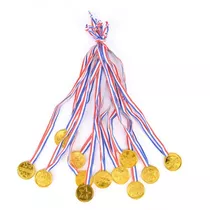 12pcs Plástica De Los Niños Ganadores De Oro Medallas Niños 