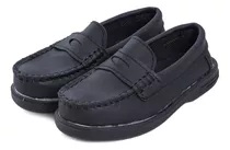 Zapatos Colegial Nautico Vincha Unisex Negro 27 Al 34 T119ne