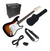 Gran Pack Guitarra Electrica Negra Amplificador Accesorios H