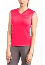 Playera Casaca Licra Deportiva Mujer Sin Mangas Cuello V