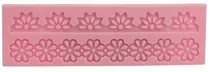 F472 Molde De Silicone Renda Barrado Confeitaria Biscuit