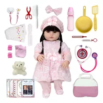 Bebe Reborn Menina 100% Silicone + Bolsa Maternidade Barata