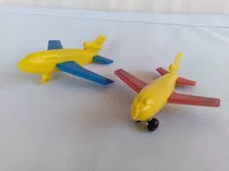 Brinquedo Avião Plástico Soprado Bolha Antigo Da Rissi Os 2