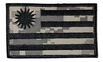 Parche Insignia Bordada Bandera Uruguay Kaki Velcro 8x5 Cm