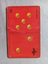 Cartão Telefônico Vermelho Da Coleção Série Dominó Telebahia