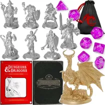 Kit Gold Jogo Rpg Miniaturas + Mapa Grip + Kit Dados E Mt+