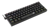 Teclado Redragon Gamer Fizz Rainbow Switch Brown Mecanico Cor De Teclado Preto Idioma Português Brasil