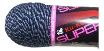 Estambre Ku-ku Super Tubo De 200 Gramos Color Marino-gris