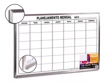 Lousa Planejamento Mensal Quadro Branco 90x60 Planer Mes