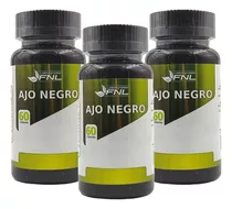 Pack 3 X Ajo Negro 180 Cápsulas Para 3 Meses