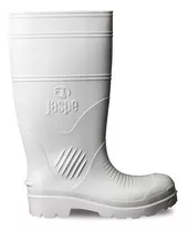 Botas De Goma Pvc Caña Larga Blanca S/p Jaspe