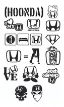Honda - Logo - Stickers - Tuning - Jdm- Adhesivo - Vinilo