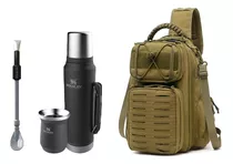 Kit Termo 940ml Mate Bombilla Stanley + Morral Matera