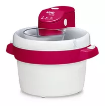 Máquina De Sorvete Arno Gelato Icee 1l  Branca E Rosa 110v