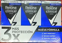 Antitranspirante Rexona Clinical Hombre 58gr Xl Crema 3 Pzas