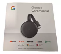 Google Chromecast 3ª Geração Full Hd Carvão Preto Semi-novo