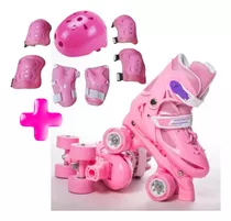 Patines Rollers Niña Más Protectores Y Casco +envío Gratis