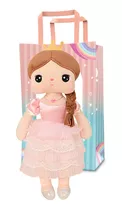 Boneca Metoo Doll Angela Princesa Rosa 40cm Com Sacola