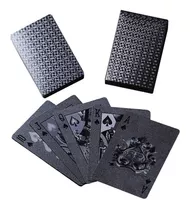 Baralho Flexível Preto Fosco Poker Truco Deck Cartas Luxuosa