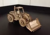 Pá Carregadeira. Quebra Cabeça 3d. Miniatura Em Mdf