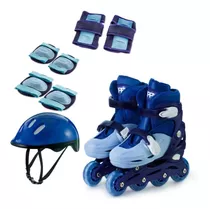 Patins Infantil Ajustável Tri Line C/kit Proteção Zippy Toys
