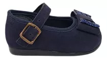 Zapato Guillermina Azul Gamuza Bebe Nena Mvd Calzados