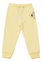 Pantalón De Buzo Bebe  Sólido Amarillo Corona