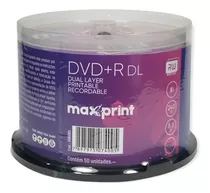 Dvd+r Dl Maxprint 8.5 Gb Pino C/ 50 Unidades