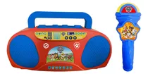 Boombox E Karaoke Patrulha Canina Infantil Candide