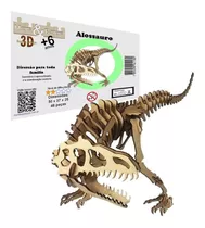 Quebra Cabeça 3d Dinossauro Alossauro Mdf - Classic