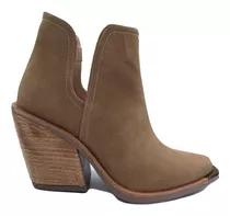 Botas Mujer Texanas Caña Baja Taco Lisas Oro Paco 1005/l