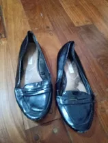 Chatitas Negras Zapatos Cerrados Talle 38 .con Detalle