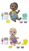 Kit 2 Boneca Baby Alive Lanchinhos Divertidos Loira E Negra