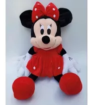 Boneca Pelúcia Minnie Laço Vermelha Musical 30cm