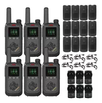 Handy Baofeng Kit X6 Radios Uhf Lcd 16ch 10km Bft17 + Extras