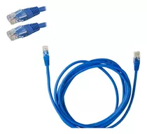 Pct 06 Cabo Rede Utp 1 Metro P/ Internet Rj45 Azul