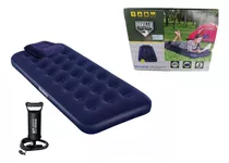 Colchón Inflable De 1 Plaza + Almohada + Inflador  Bestway