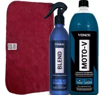 Moto-v Shampoo P/ Motos Concentrado + Blend Cera + Toalha