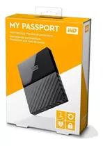 Hd Externo Portátil Wd My Passport 1tb Preto Usb 3.0 - Wdbynn0010bbk