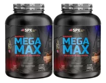 Spx Mega Max Super Concentrado Proteico Sabor Chocolate & Cookies Con Bcaa Y Creatina 2400gr Pack X2