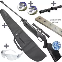 Carabina Pressão Chumbinho 5.5 Rifle + Luneta +capa +chumbos