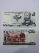 Billete De 10.000 Pesos Papel Algodón. Año 2008. Nuevo Unc.