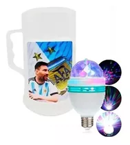 Set X2 Foco Bolichero Giratorio + Vaso Chop Mundial 1litro