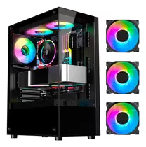 Gabinete Gamer Mid Tower Rgb Atx Em Vidro Temp. Gb1792