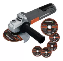 Esmeril Angular 4 1/2'' 800 W Gladiator + 5 Discos Color Gris