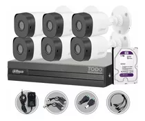 Kit Seguridad Dahua Cctv Dvr 8ch + 6 Camaras 2mp 1080p + 1tb