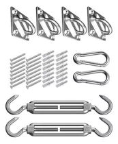 Kit Anclaje Para Toldo Vela Ganchos De Acero Inoxidable